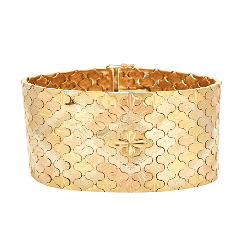 Bracelet Bracelet articulé trois tons d'or 58 Facettes DV0086-3