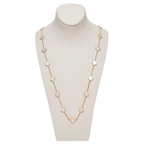 Collier Van Cleef & Arpels Alhambra - Sautoir 20 motifs en or jaune 18K et nacre 58 Facettes 2.19388