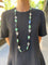 Collier Collier en chrysoprase, cristal de roche, jais et onyx 58 Facettes S87