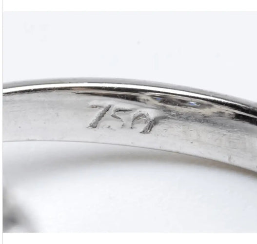 Bague Bague en or blanc 18 ct avec diamant 2 ct taille vieille Europe 58 Facettes 7617