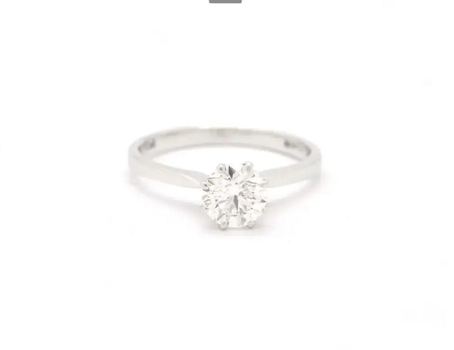 Bague 51 Bague solitaire - Diamant 0,74 ct en or blanc 18 ct 58 Facettes 10104