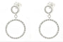 Boucles d'oreilles Boucles d’oreilles créoles en or blanc 18 kt et diamants 0,40 ct 58 Facettes 8478