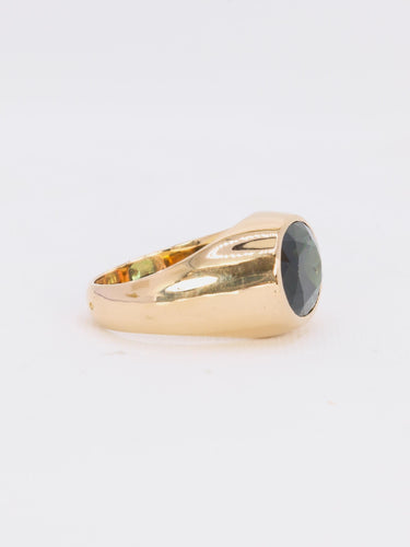 Bague 59.5 Bague jonc cocktail en or jaune 18 carats avec saphir ovale 58 Facettes 1087.14