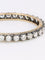 Bracelet Bracelet jonc vintage en or 14K et argent, diamants 12 ct 58 Facettes 1088