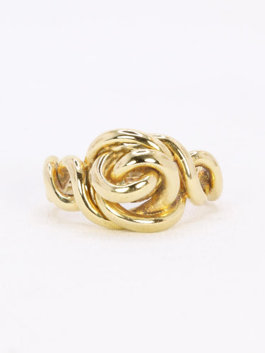 Bague 48 Bague nœud vintage en or jaune 14 carats 58 Facettes 1108.8