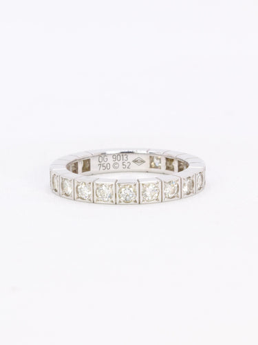 Bague 52 Cartier Lanière - Bague en or blanc 18 carats et diamants 58 Facettes 1109.2