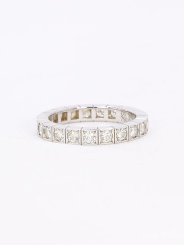 Bague 52 Cartier Lanière - Bague en or blanc 18 carats et diamants 58 Facettes 1109.2