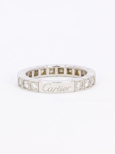 Bague 52 Cartier Lanière - Bague en or blanc 18 carats et diamants 58 Facettes 1109.2