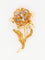Broche Broche fleur vintage en or jaune 18 carats, diamants et pierres précieuses 58 Facettes 1126.6