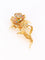 Broche Broche fleur vintage en or jaune 18 carats, diamants et pierres précieuses 58 Facettes 1126.6