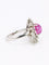 Bague 49.5 Bague marguerite en platine, rubis étoilé et diamants 58 Facettes 1131.2