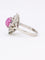 Bague 49.5 Bague marguerite en platine, rubis étoilé et diamants 58 Facettes 1131.2