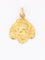 Pendentif Art Nouveau - Pendentif médaille demi-lune femme de profil en or jaune 18 carats 58 Facettes 1153.8