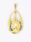 Pendentif Art nouveau - Médaille Vierge de profil en or jaune 18 carats émail plique-à-jour 58 Facettes 1153.13