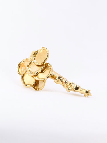 Broche Chaumet - Broche bouquet de fleurs en or jaune 18 carats 58 Facettes 1153.4