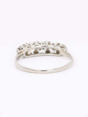 Bague 54 Bague jarretière Art déco en platine et diamants 58 Facettes 1163.7