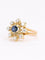 Bague 52 Bague marguerite en or jaune 18 carats saphir et diamants 58 Facettes 1CA0000002/1