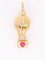 Pendentif Pendentif charm montgolfière en or jaune 18k et pierre rouge 58 Facettes 1CA0000005/3