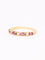 Bague 51 Alliance - Demi-alliance en or jaune 18 carats, diamants et tourmalines roses 58 Facettes 1186.2