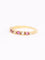 Bague 51 Alliance - Demi-alliance en or jaune 18 carats, diamants et tourmalines roses 58 Facettes 1186.2