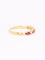 Bague 51 Alliance - Demi-alliance en or jaune 18 carats, diamants et tourmalines roses 58 Facettes 1186.2