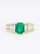 Bague 56 Bague Art déco en or jaune 18 carats avec émeraude Muzo et diamants 58 Facettes 1109.1