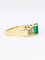 Bague 56 Bague Art déco en or jaune 18 carats avec émeraude Muzo et diamants 58 Facettes 1109.1