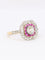 Bague 57.5 Bague Art déco en or 18 carats et platine, diamants et rubis calibrés 58 Facettes 882