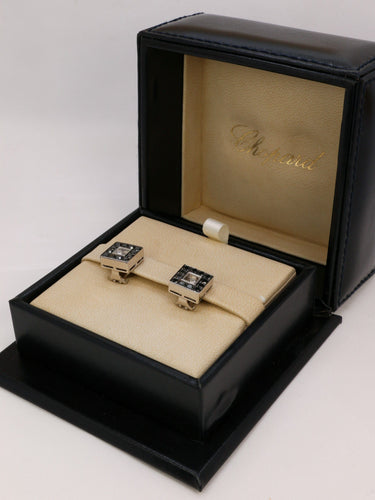 Boucles d'oreilles CHOPARD Boucles d'oreilles Happy Diamonds diamants noirs 58 Facettes 1069TER