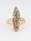 Bague 53.5 Bague marquise ancienne en or jaune 14k et diamants salt & pepper 58 Facettes 318