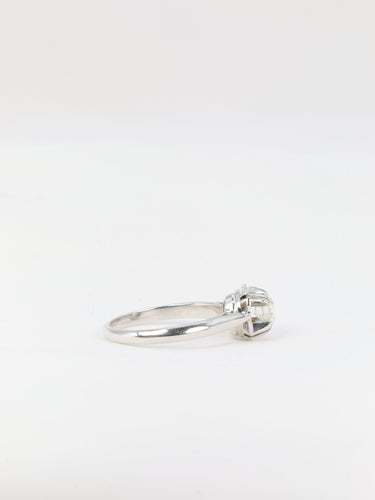 Bague 52.5 Bague solitaire Art déco en or blanc 18 carats et diamant 0,5 ct 58 Facettes 582