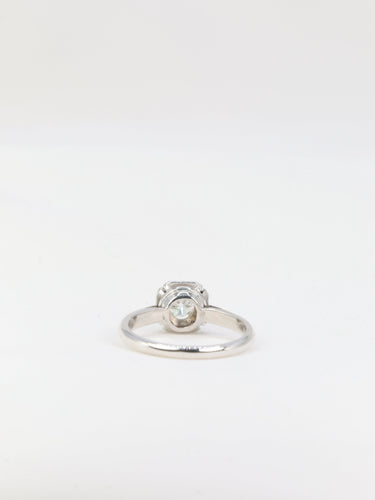 Bague 52.5 Bague solitaire Art déco en or blanc 18 carats et diamant 0,5 ct 58 Facettes 582