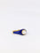 Bague 54 Bague solitaire en or jaune 18 k à diamant taille ancienne et émail bleu 58 Facettes 838