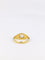 Bague 54 Bague solitaire en or jaune 18 k à diamant taille ancienne et émail bleu 58 Facettes 838
