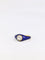 Bague 54 Bague solitaire en or jaune 18 k à diamant taille ancienne et émail bleu 58 Facettes 838
