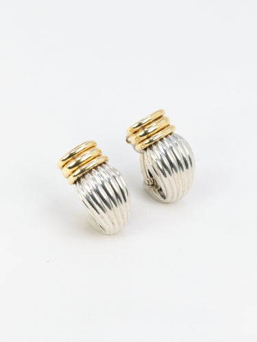 Boucles d'oreilles OJ PERRIN - Boucles d’oreilles godronnées en or jaune 18k et argent 58 Facettes 416