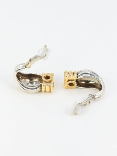Boucles d'oreilles OJ PERRIN - Boucles d’oreilles godronnées en or jaune 18k et argent 58 Facettes 416