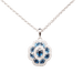 Pendentif Pendentif or blanc saphirs diamants 58 Facettes