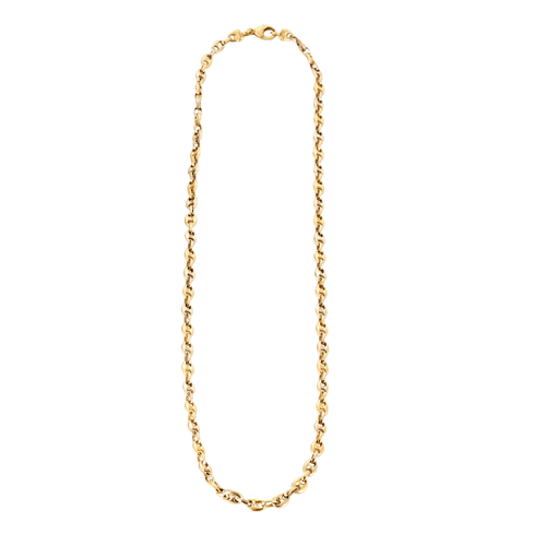 Collier Chaine Grains de café bicolore en or 18K 58 Facettes