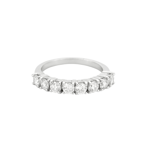 Bague 53 Alliance or blanc diamants 58 Facettes LP999/13