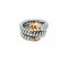 Bague 55 Bulgari Serpenti Tubogas - Bague en acier, or rose 18k et diamants 58 Facettes