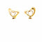 Boucles d'oreilles Tiffany & Co. Elsa Peretti - Boucles d’oreilles puces Open Heart en or jaune 18k 58 Facettes