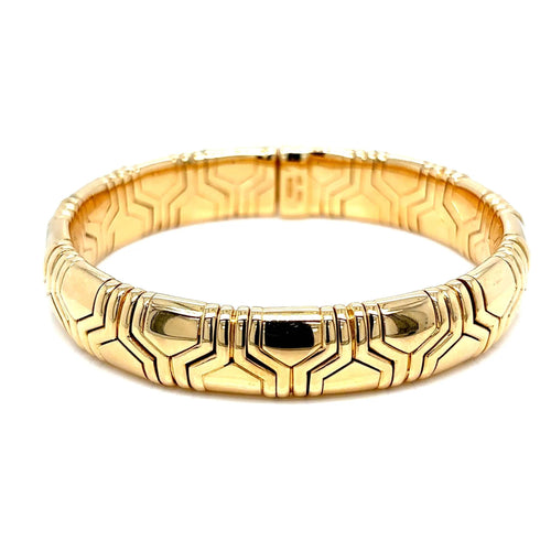 Bracelet Bulgari Alveare - Bracelet manchette en or jaune 18K (années 1980) 58 Facettes