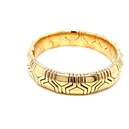 Bracelet Bulgari Alveare - Bracelet manchette en or jaune 18K (années 1980) 58 Facettes