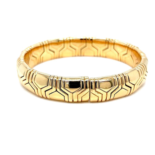 Bracelet Bulgari Alveare - Bracelet manchette en or jaune 18K (années 1980) 58 Facettes