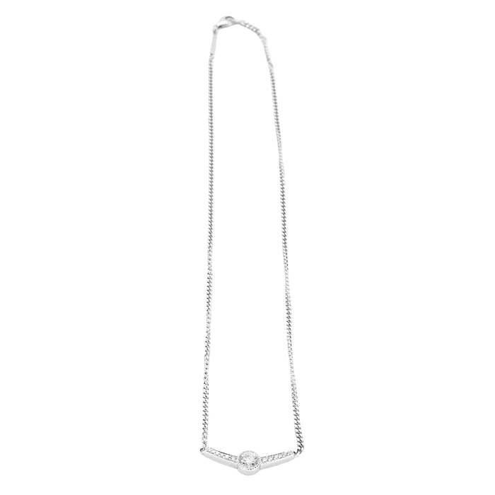 Collier Collier or blanc diamant 58 Facettes