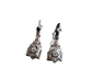 Boucles d'oreilles Boucles d'Oreilles Art Déco ornées de saphirs blancs 58 Facettes