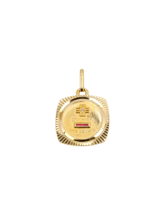 Pendentif Médaille amour Augis carrée 58 Facettes J512