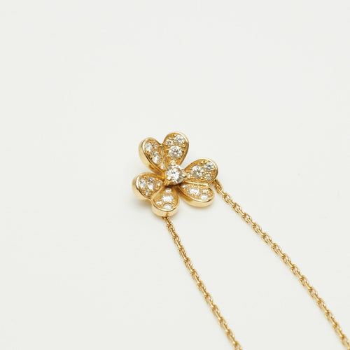 Bracelet Van Cleef & Arpels Frivole - Bracelet Mini pavé en or jaune et diamants 58 Facettes vca-b-yg-frvl-mini