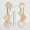 Boucles d'oreilles Van Cleef & Arpels Magic Alhambra - Boucles d’oreilles 4 motifs en or jaune et nacre 58 Facettes